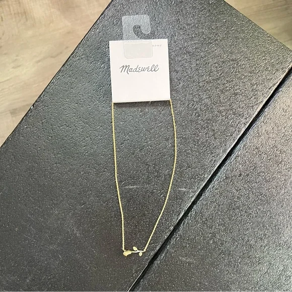 NEW MADEWELL Rose Pendant Necklace Vintage Gold - Picture 5 of 7